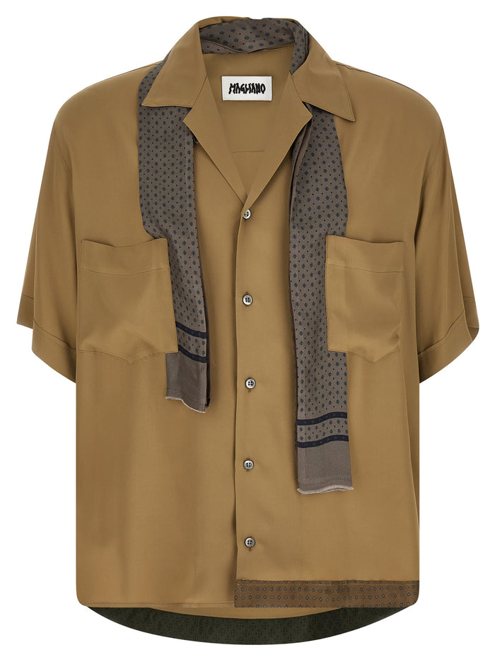 Pasolini Shirt Beige Acetate Shirt, Blouse