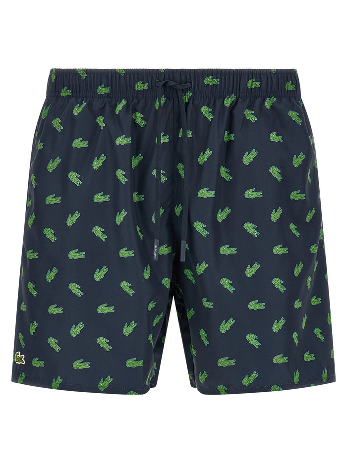 Crocodile Swimsuit Blue Polyester Beachwear