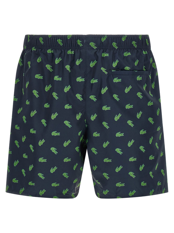 Crocodile Swimsuit Blue Polyester Beachwear