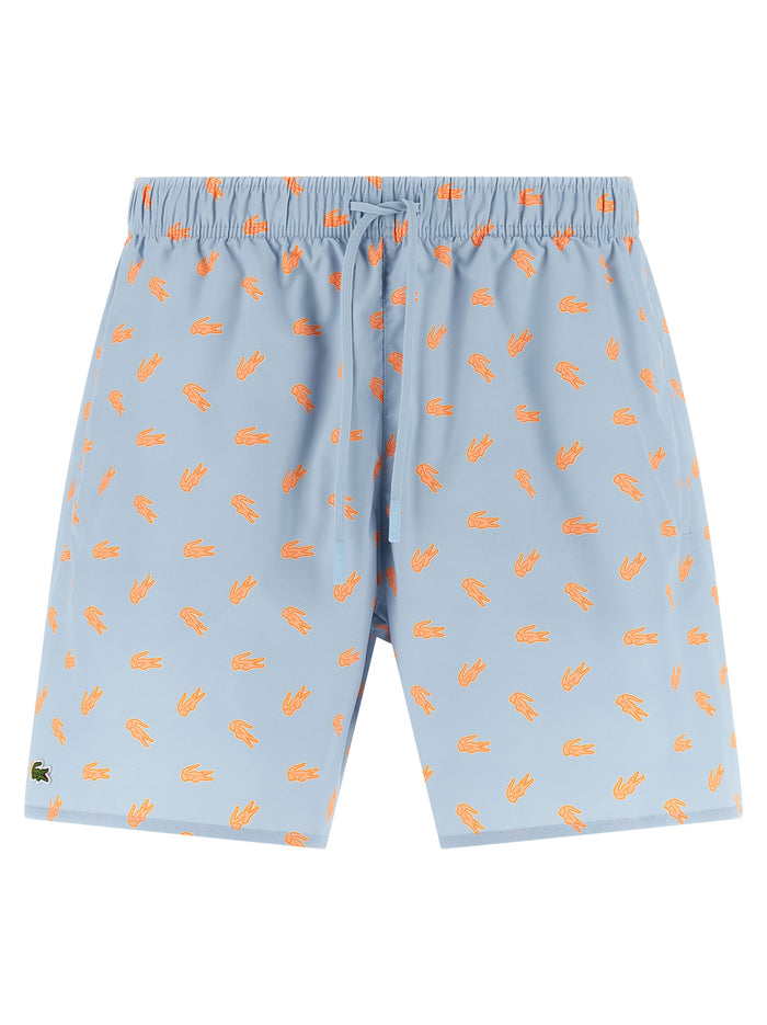 Crocodile Swimsuit Light Blue Polyester Beachwear