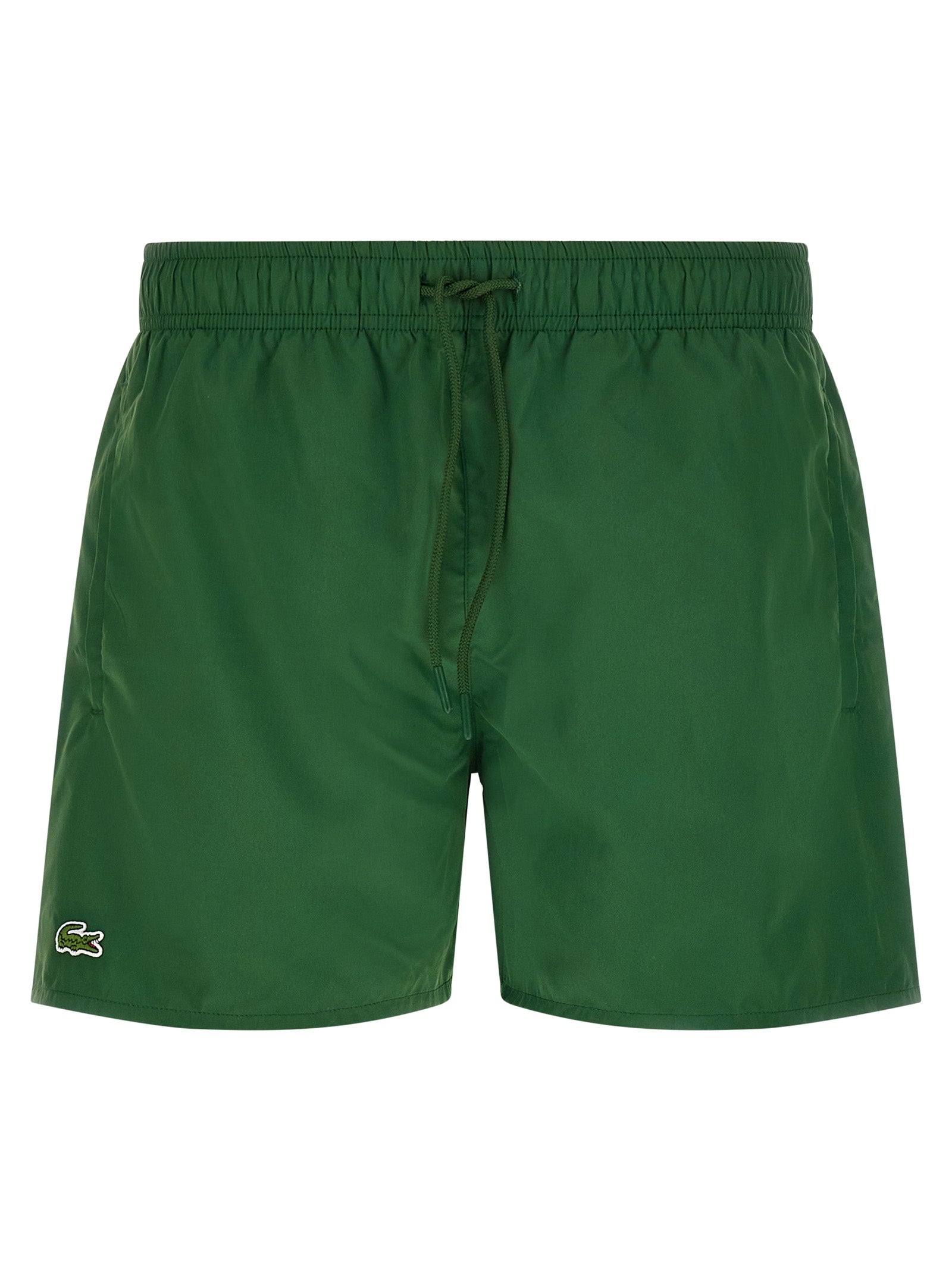 Logo Swimsuit Green Polyester Beachwear