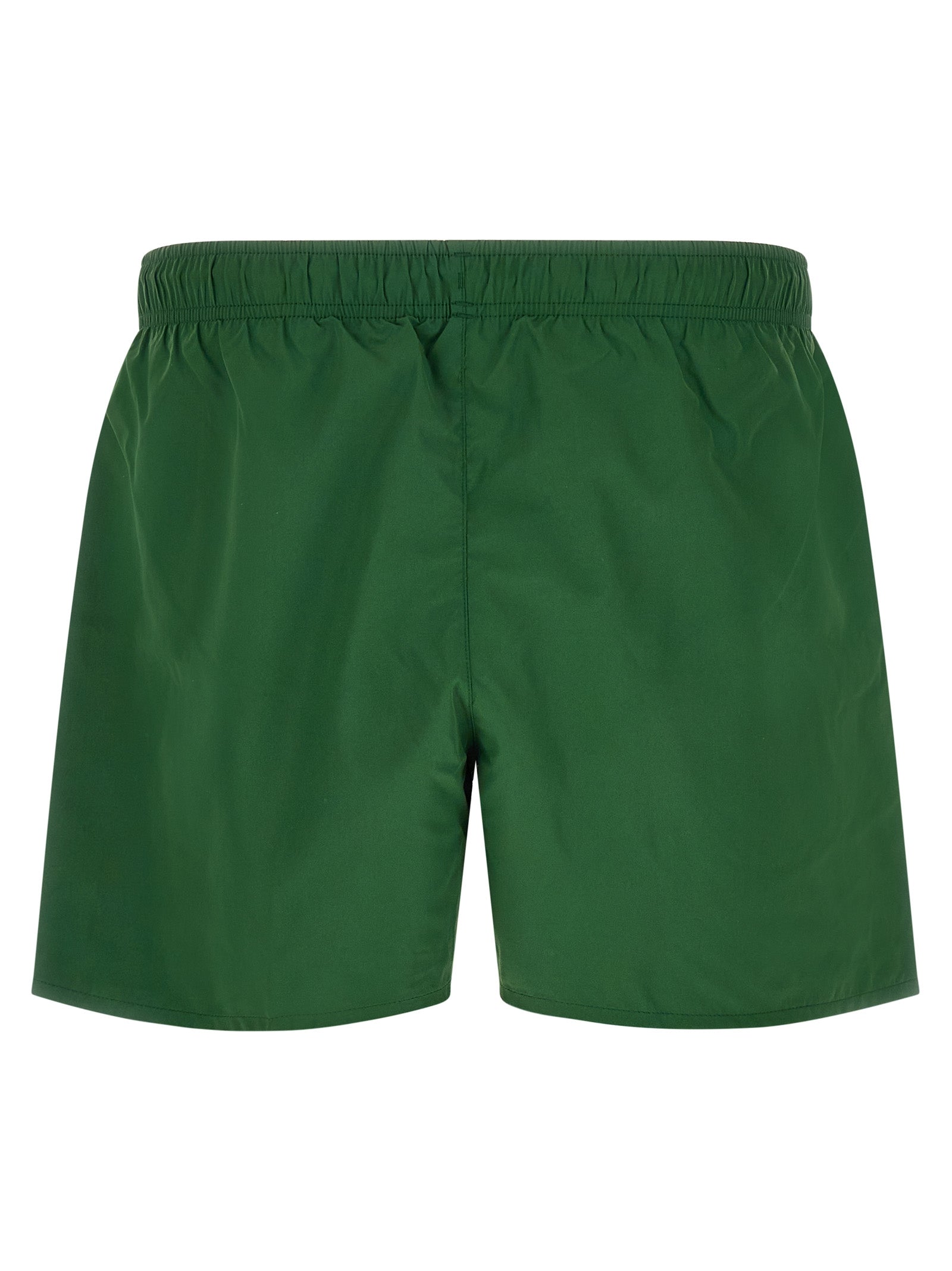 Logo Swimsuit Green Polyester Beachwear