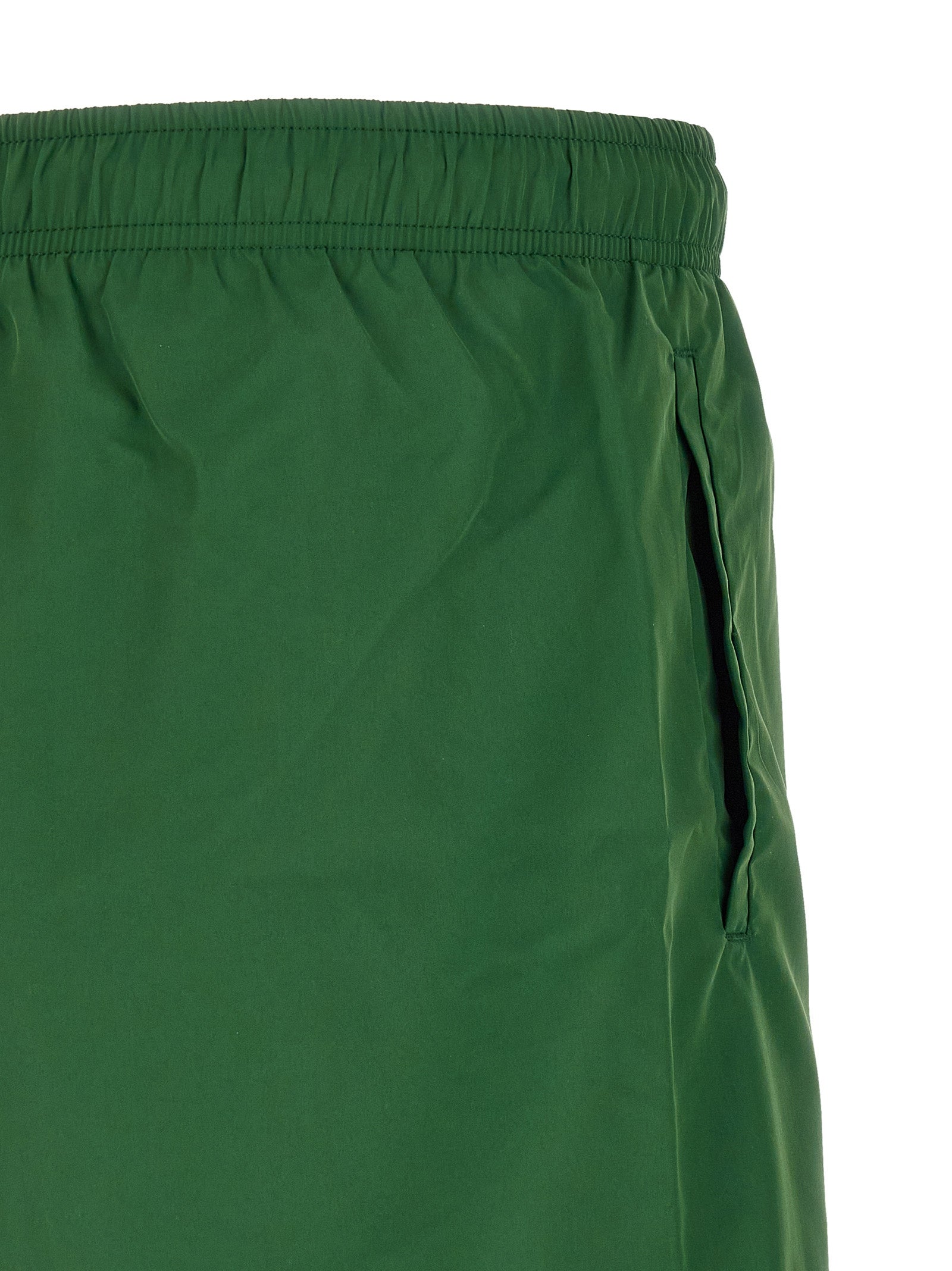 Logo Swimsuit Green Polyester Beachwear