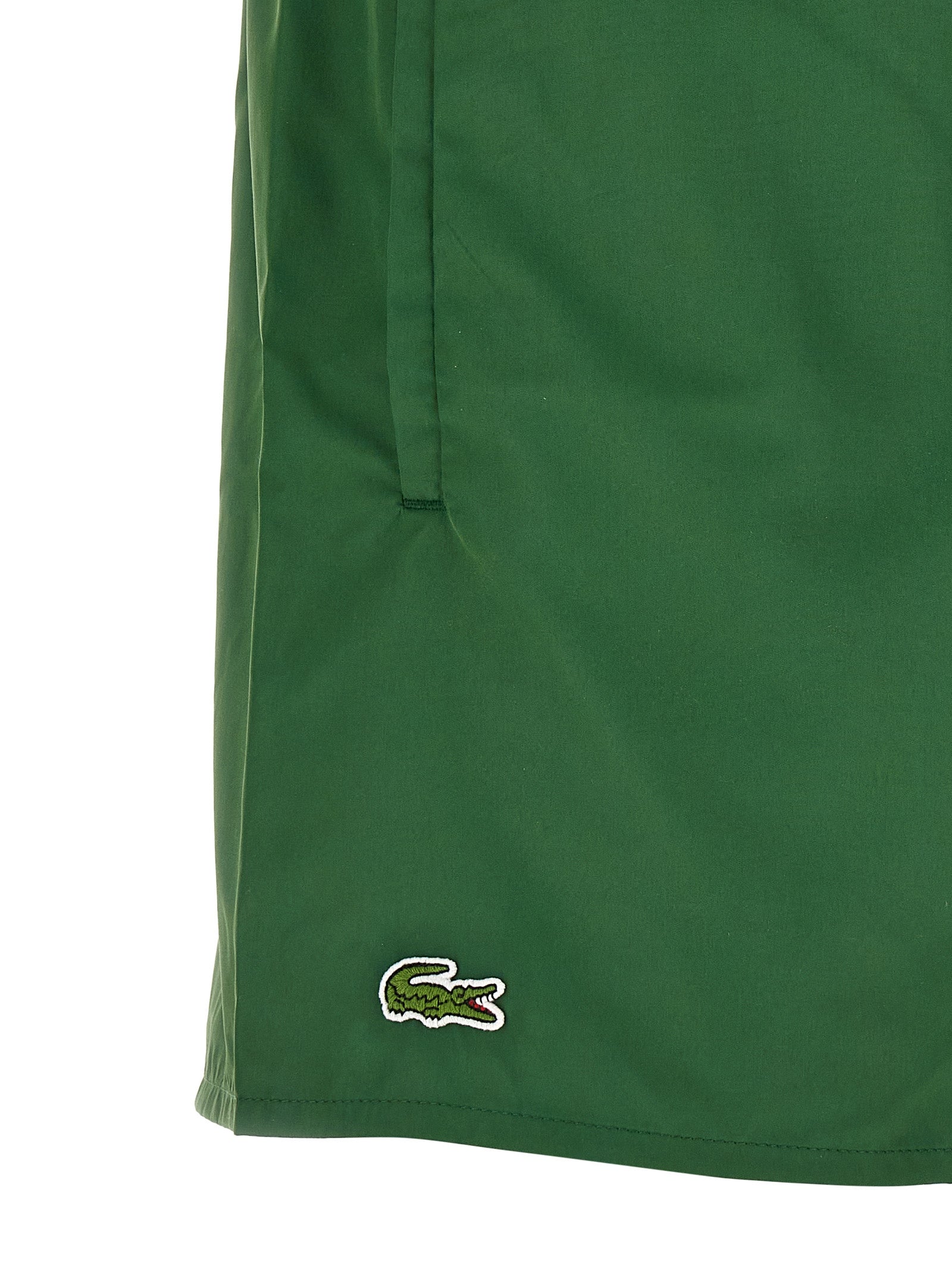 Logo Swimsuit Green Polyester Beachwear