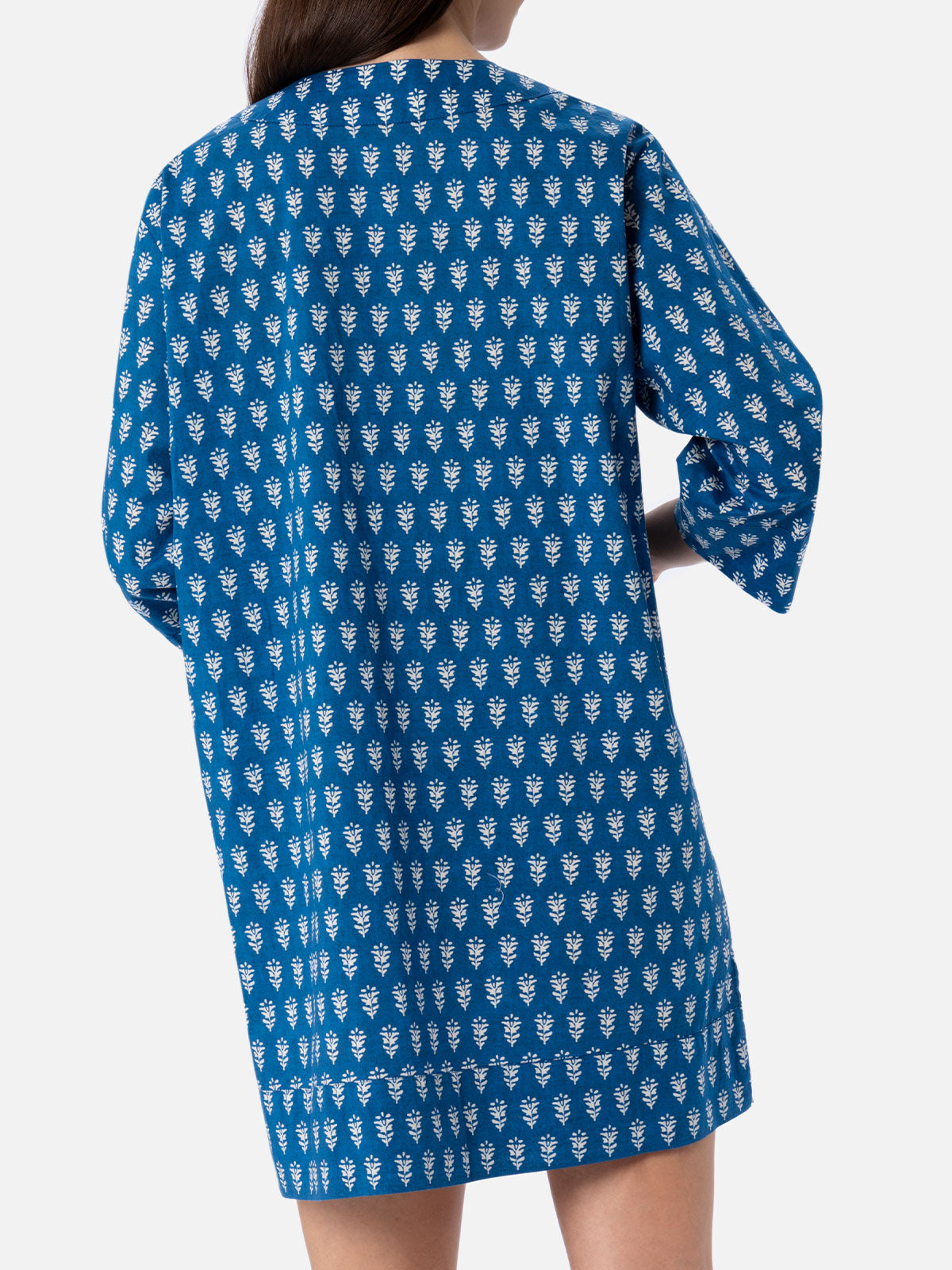 Macha Cotton Buti Print Dress Blue