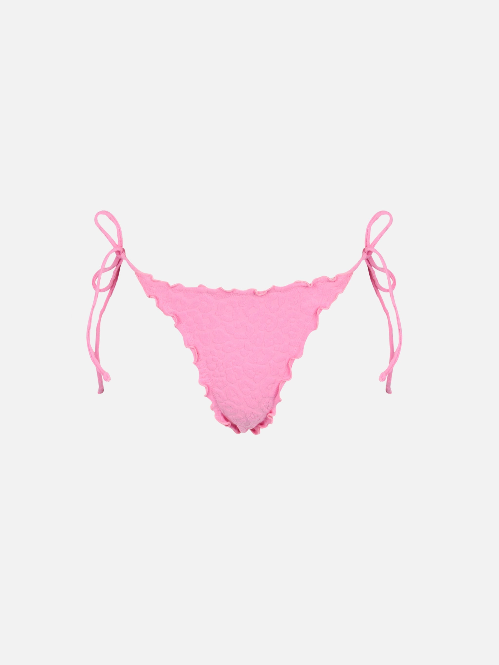 Miami Animalier Embossed Cheeky Swim Briefs Pink Bottom
