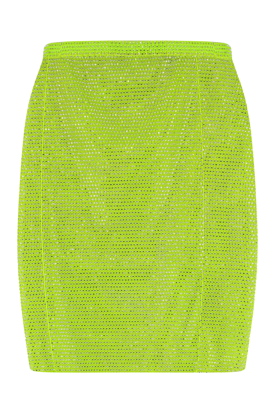 Green Netted Rhinestone Skirt Polyester