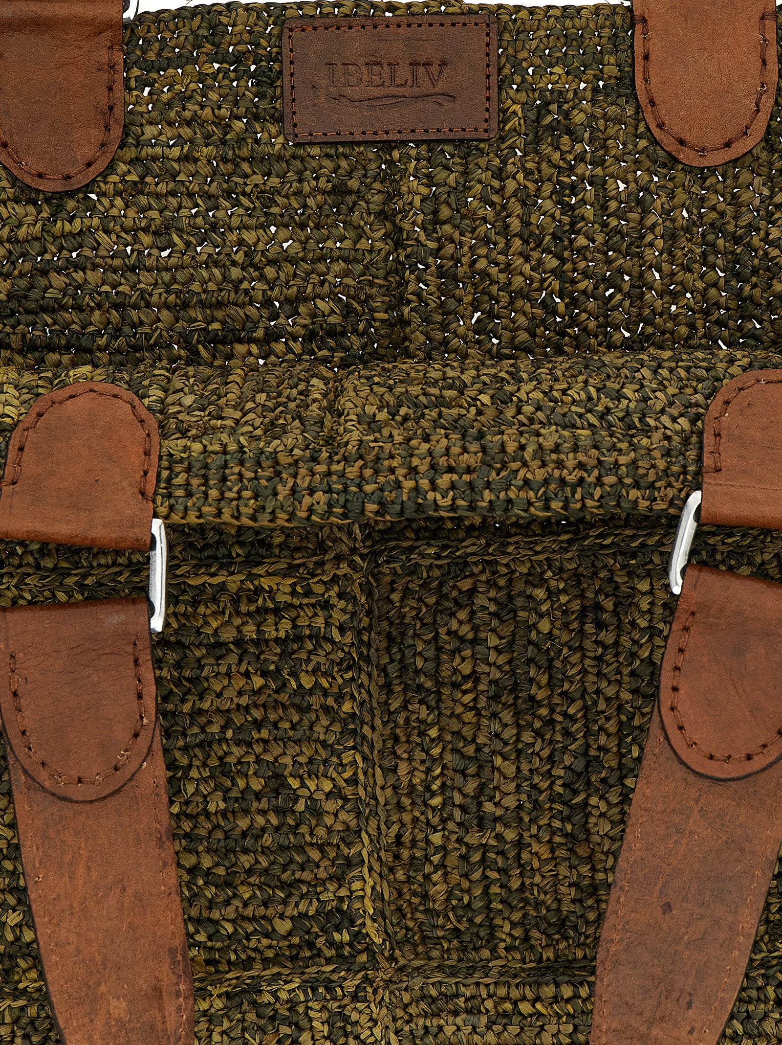 Miray shopping bag Green Raffia Tote