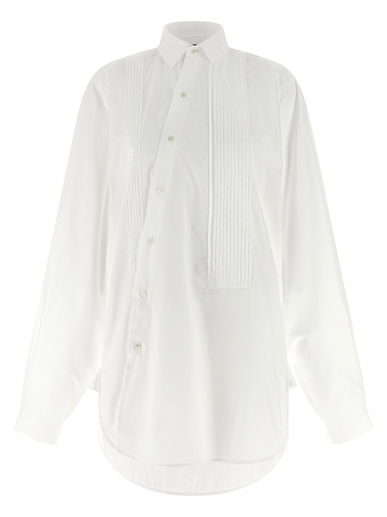 Crazy smoking plissée shirt White Cotton Shirt, Blouse