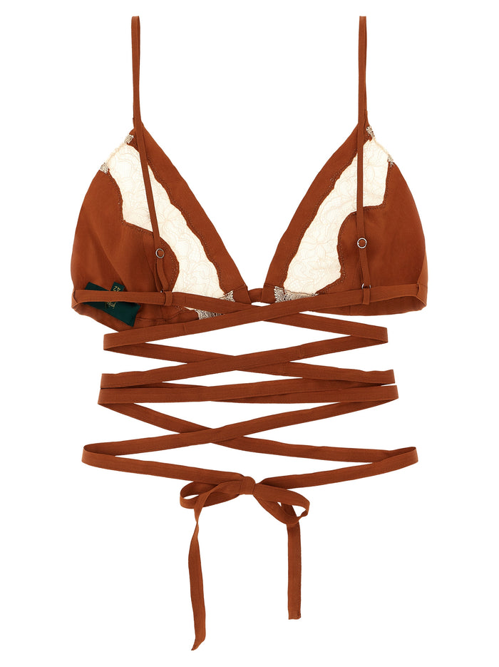 Anna bra Brown Silk Intimo