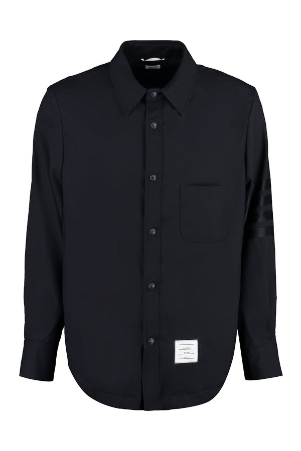 Wool Overshirt Blue Shirt