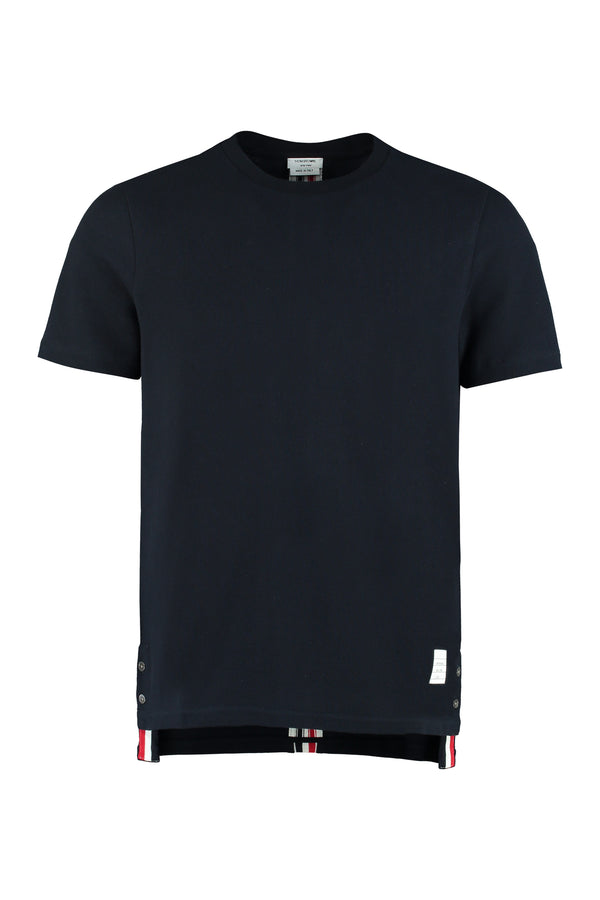 Piqué Cotton T-Shirt Blue T-shirts