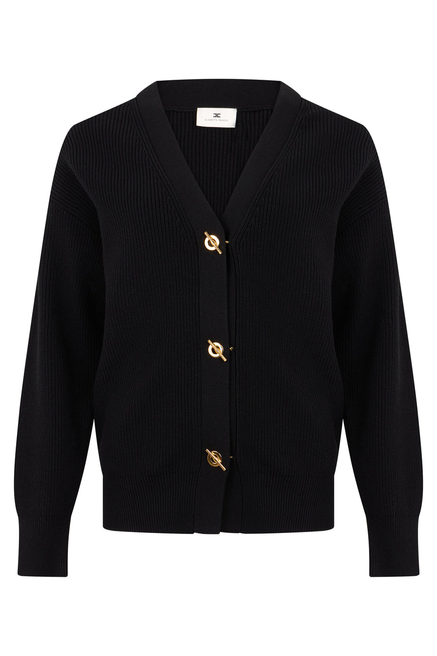Knitted Cardigan Black Viscose Cardigans