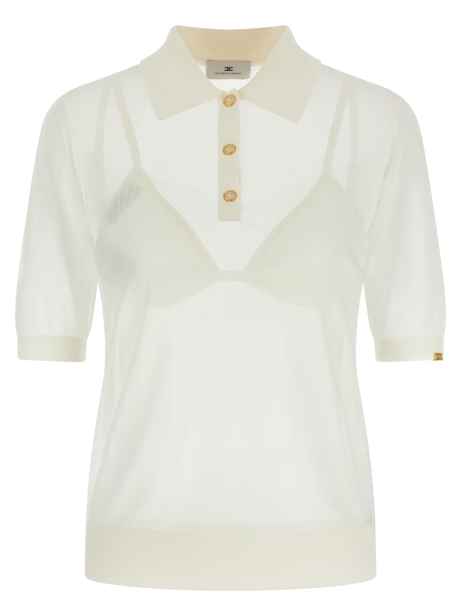 Polo + Bra White Viscose