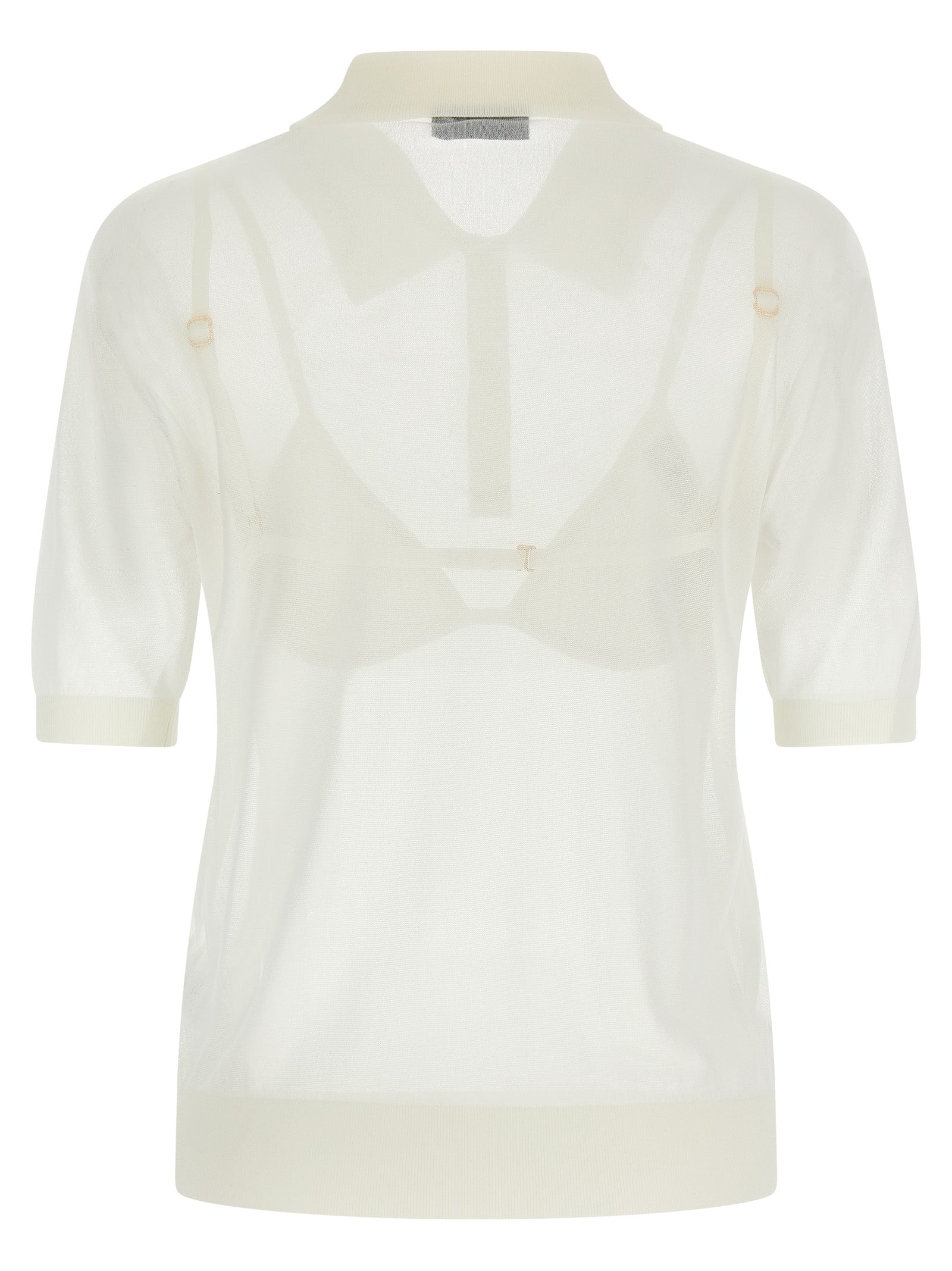 Polo + Bra White Viscose