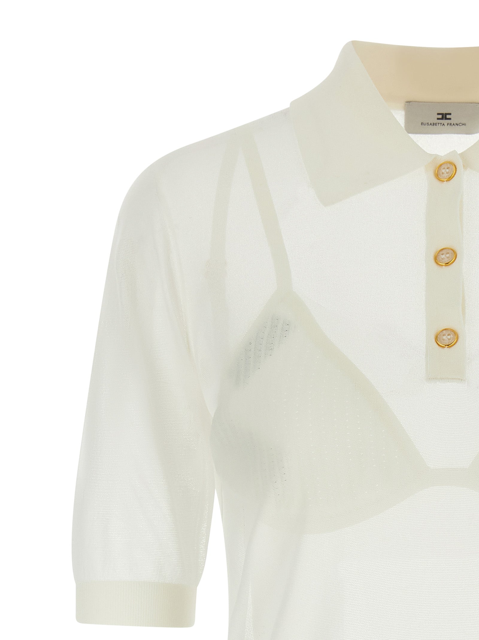 Polo + Bra White Viscose
