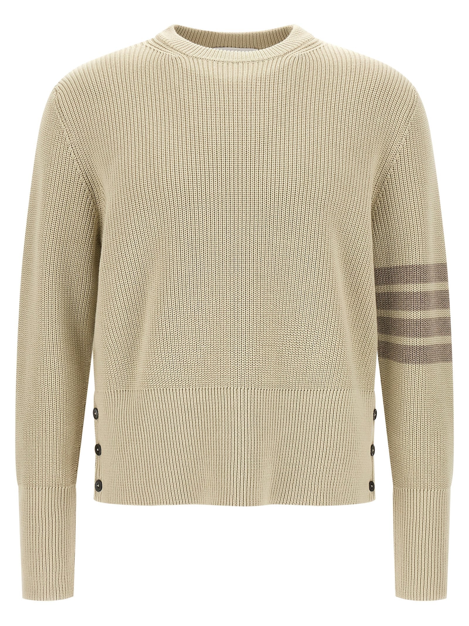 4BAR sweater Beige Cotton Sweater, Cardigans