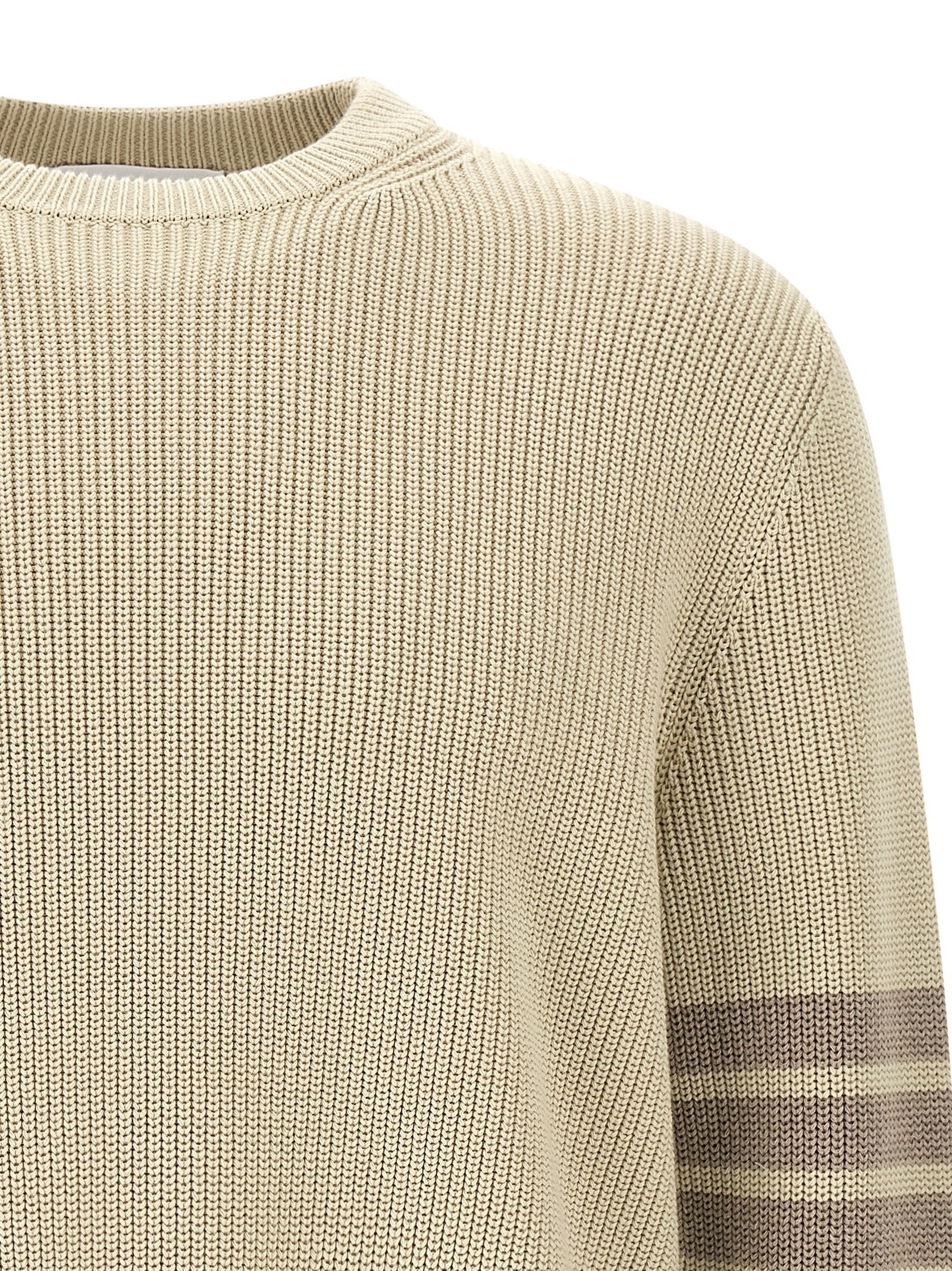 4BAR sweater Beige Cotton Sweater, Cardigans