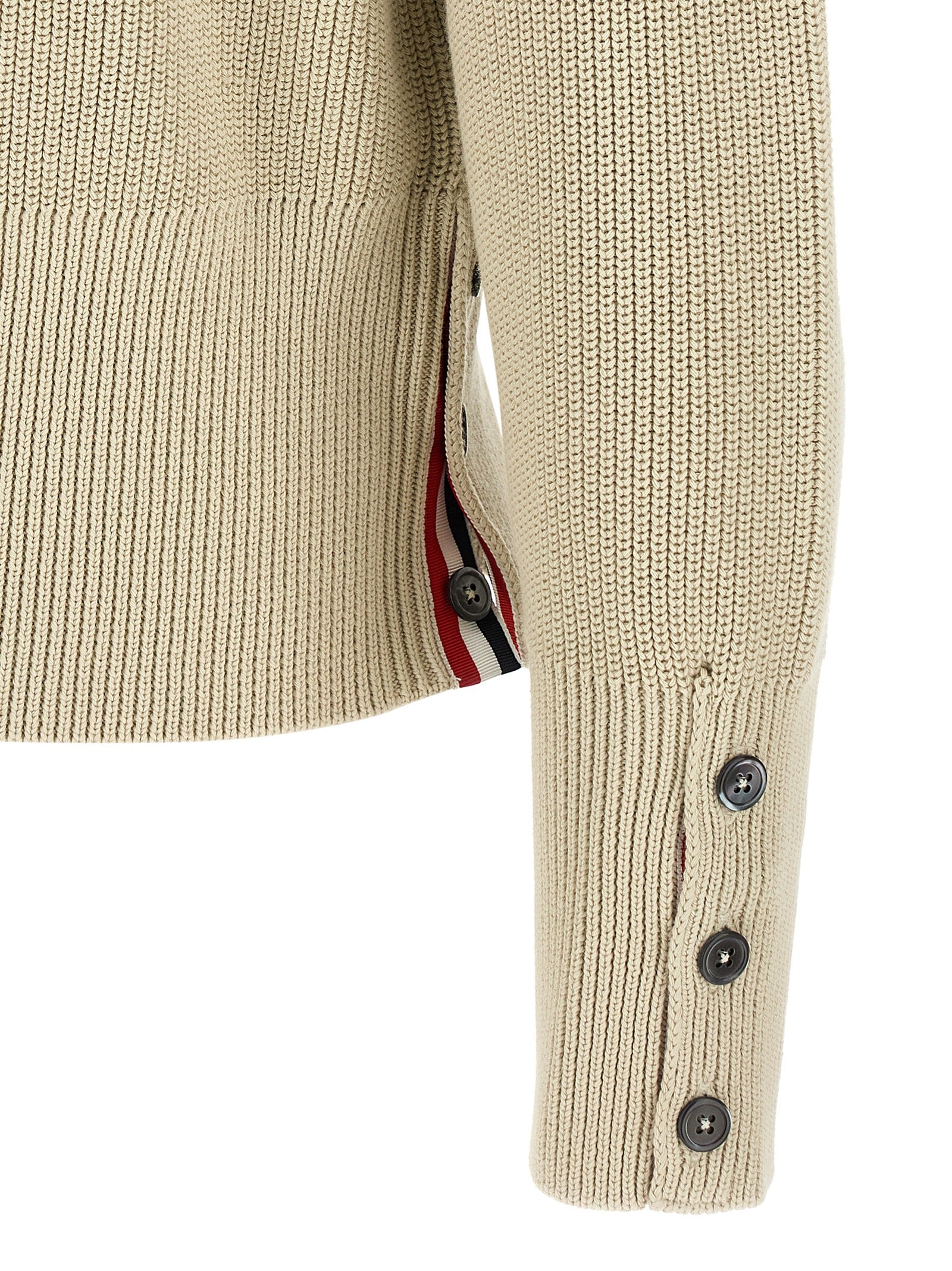 4BAR sweater Beige Cotton Sweater, Cardigans