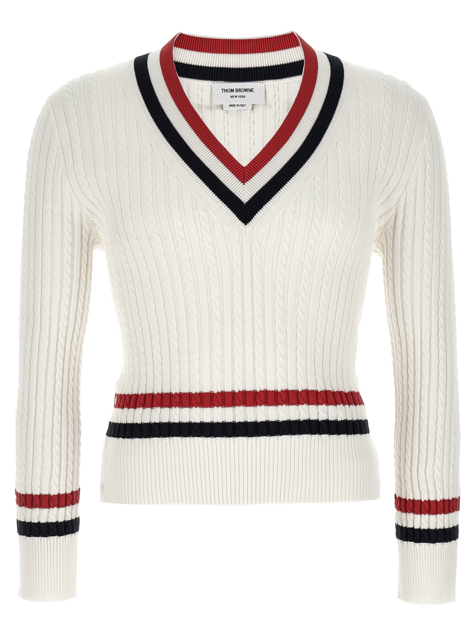 RWB intarsia sweater White Cotton Sweater, Cardigans