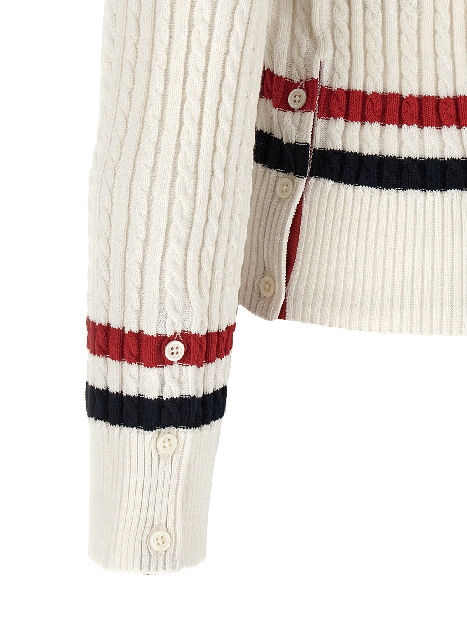 RWB intarsia sweater White Cotton Sweater, Cardigans