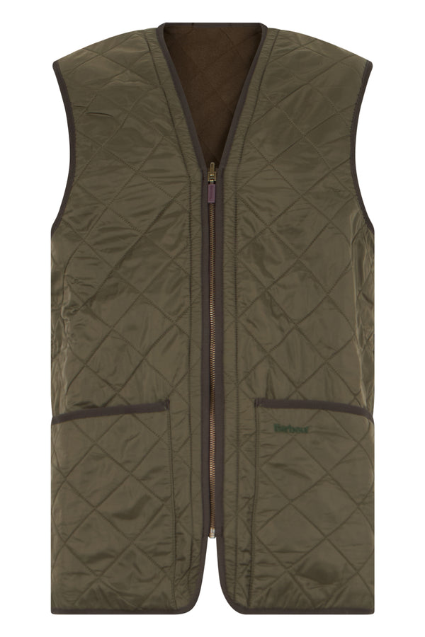 Quilted Vest Olive Polyamide Waistcoats & Gilets