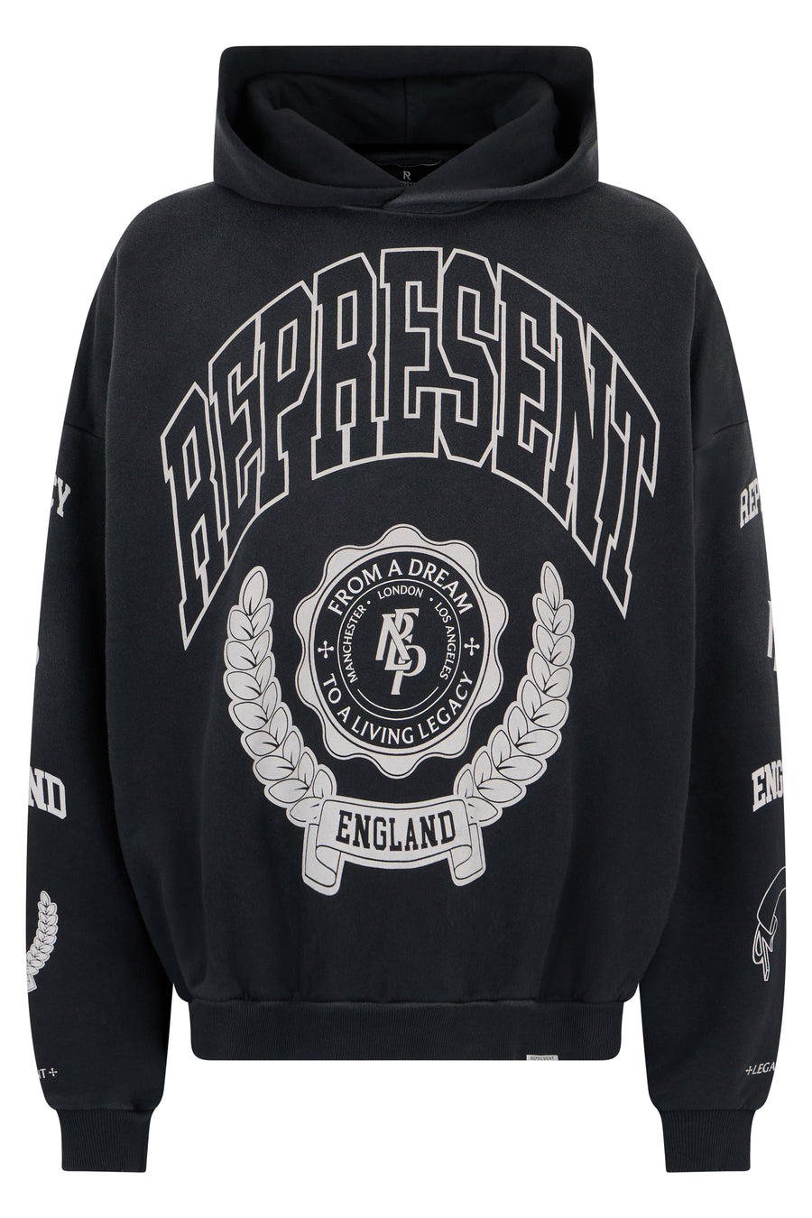 Hoodie Legacy Crest Black Cotton Jumpers