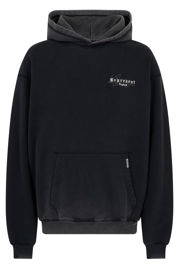 Hoodie With Embroidered Logo, Grey Cotton Jumpers