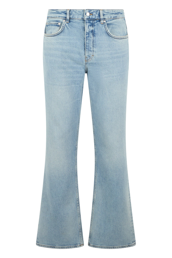 Flared Jeans California Blue Cotton Slim-fit