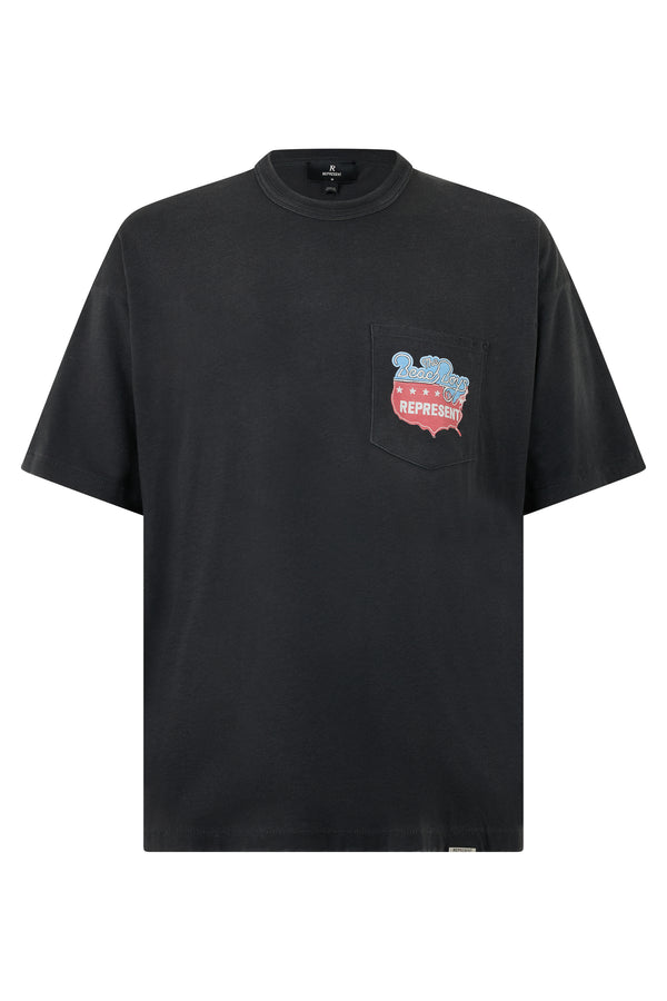 T-Shirt Stained Black Cotton T-shirts