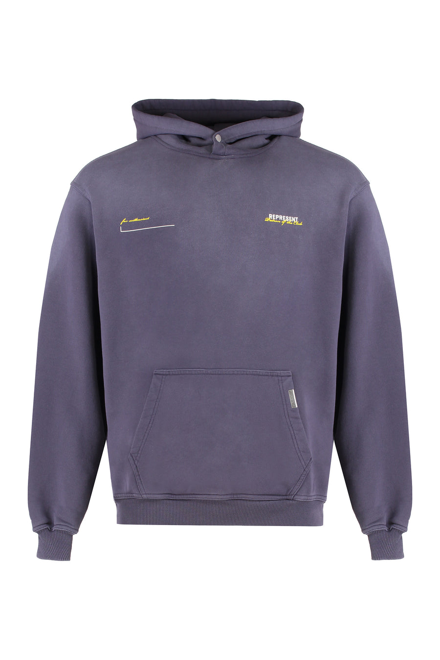 Hooded Sweatshirt Patron Of The Club Purple Cotton Jumpers