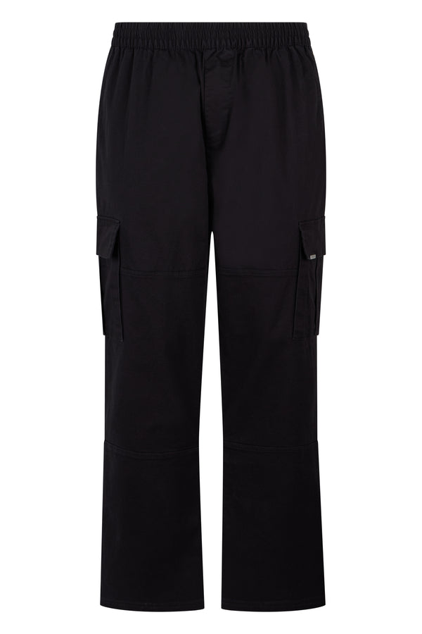 Cargo Trousers Black Cotton