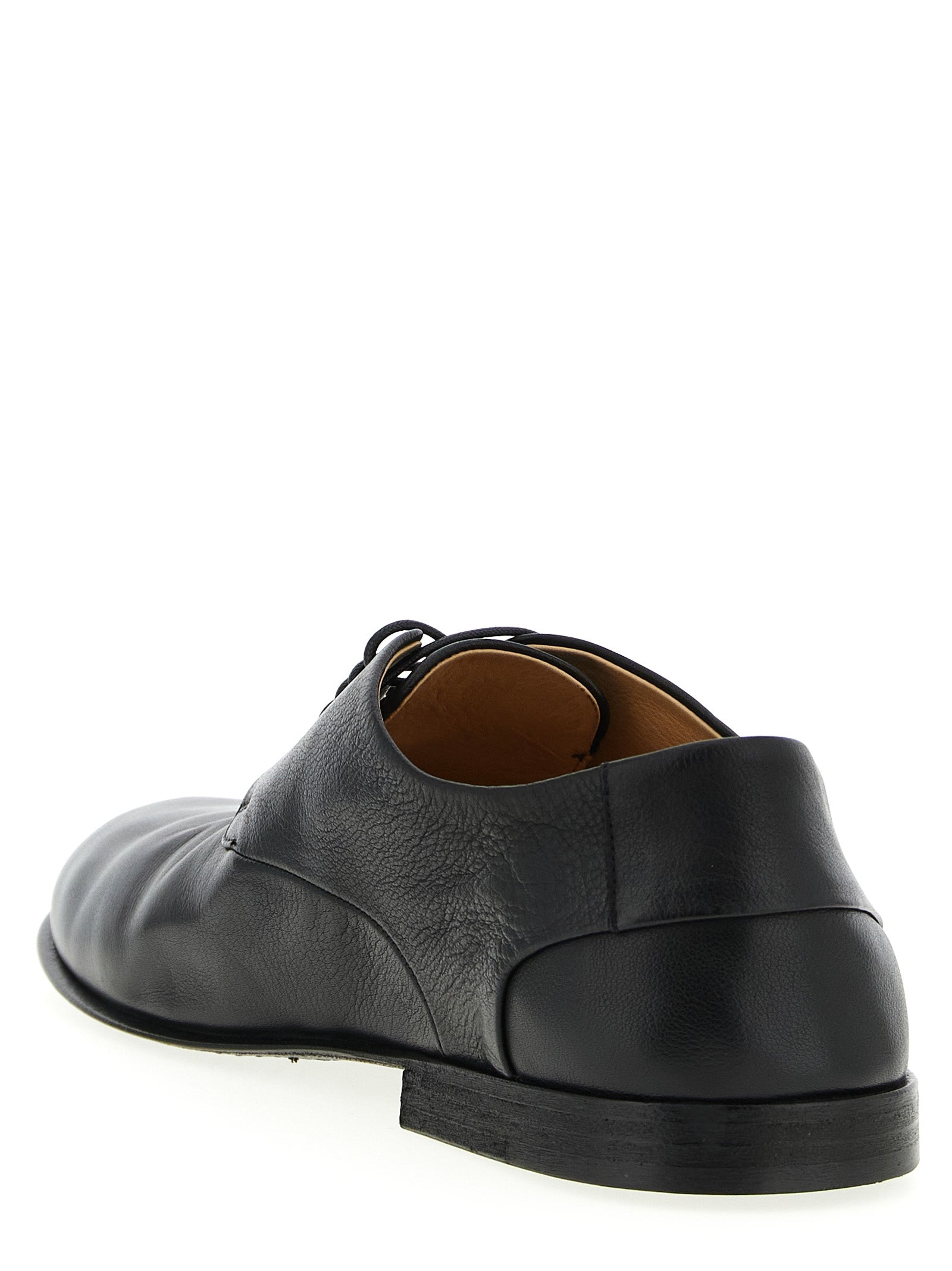 Stucco derby shoes Black Calfskin Leather (bos Taurus) Lace Up