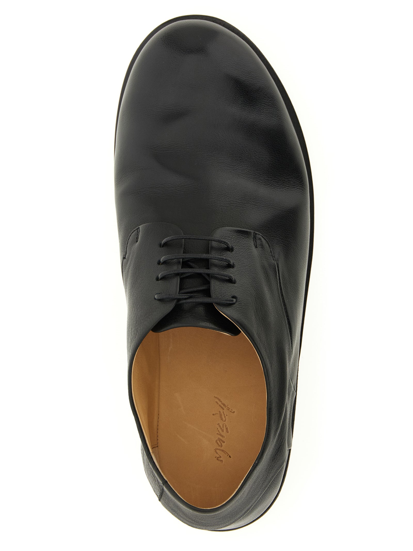 Stucco derby shoes Black Calfskin Leather (bos Taurus) Lace Up