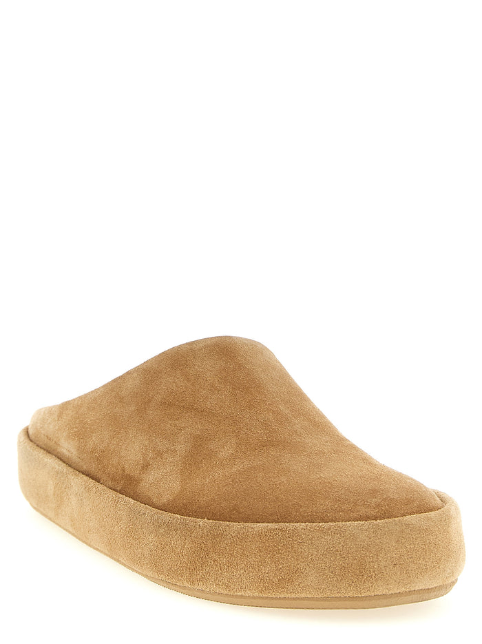Cassapelle mules Beige Calfskin Leather (bos Taurus) Flat Shoes