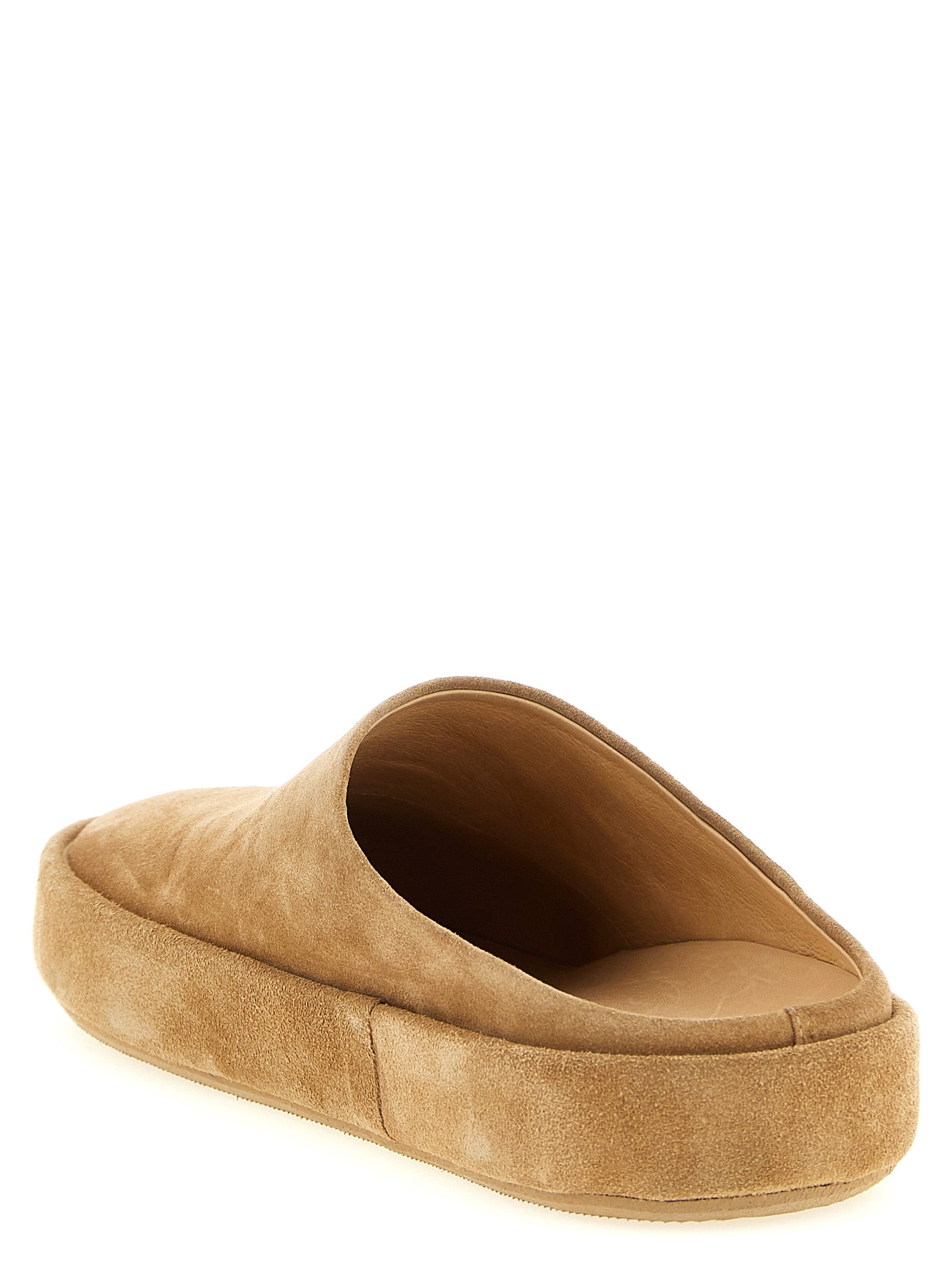 Cassapelle mules Beige Calfskin Leather (bos Taurus) Flat Shoes