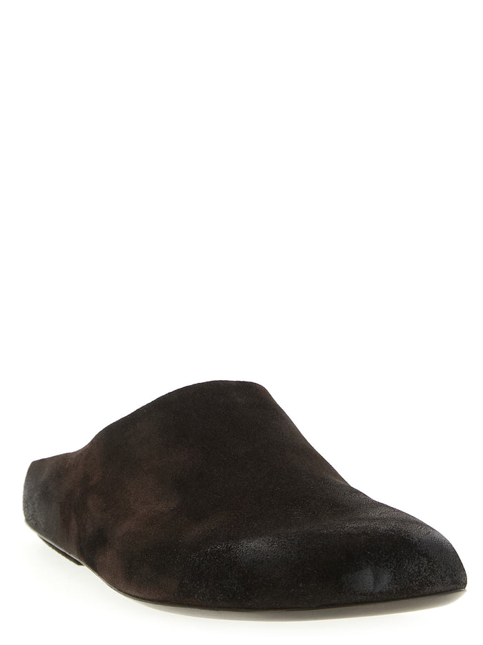 Passo sabots Brown Calfskin Leather (bos Taurus) Flat Shoes