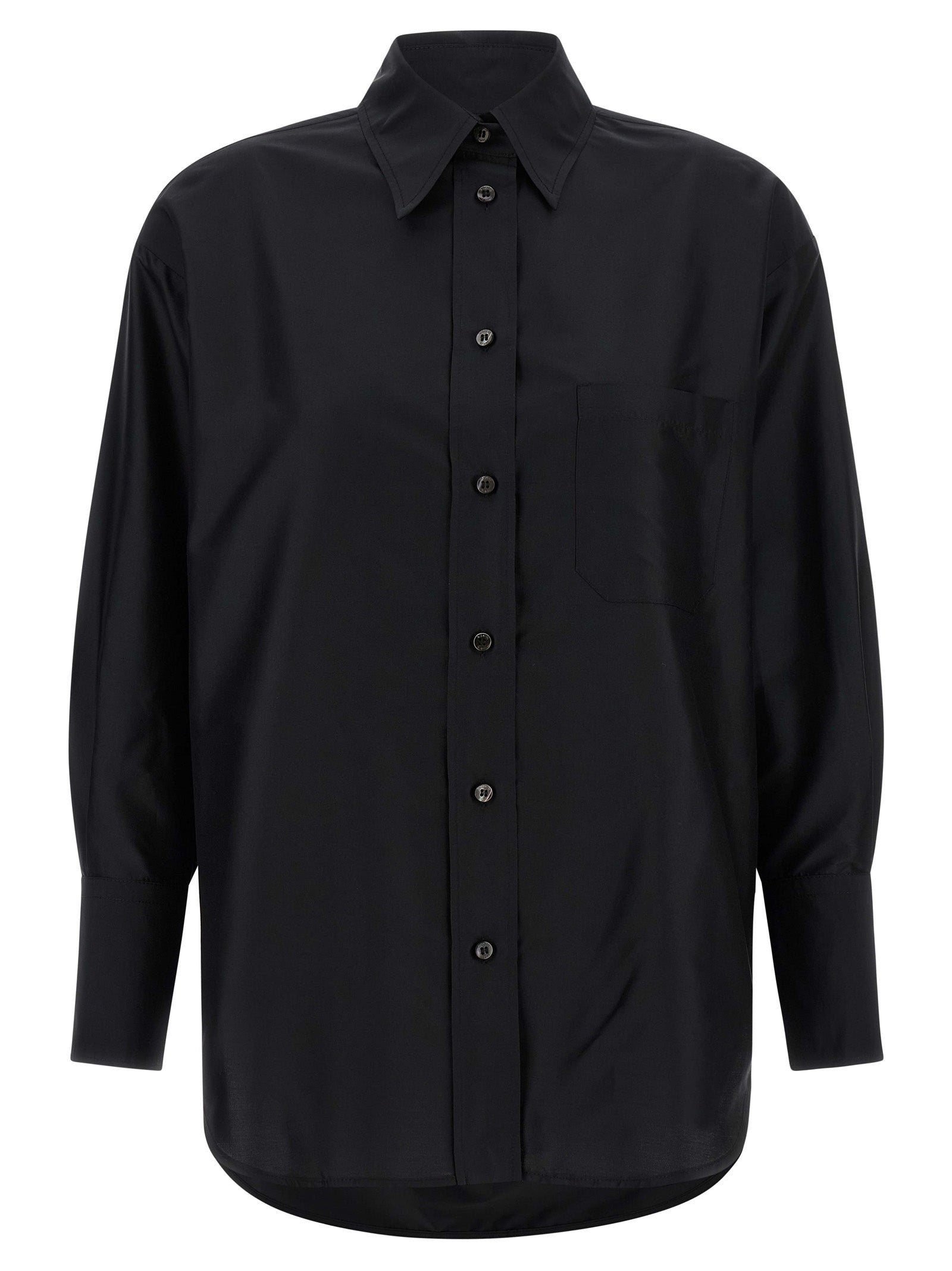 Silk shirt Black Shirt, Blouse