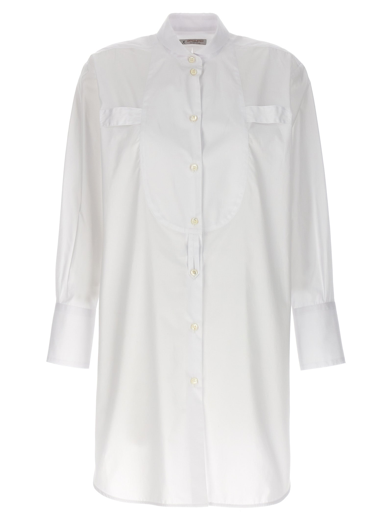 Long plastron tuxedo shirt White Cotton Shirt, Blouse
