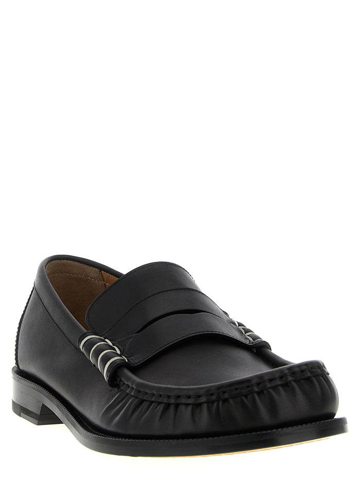 Loafer loafers Black Calfskin Leather (bos Taurus)