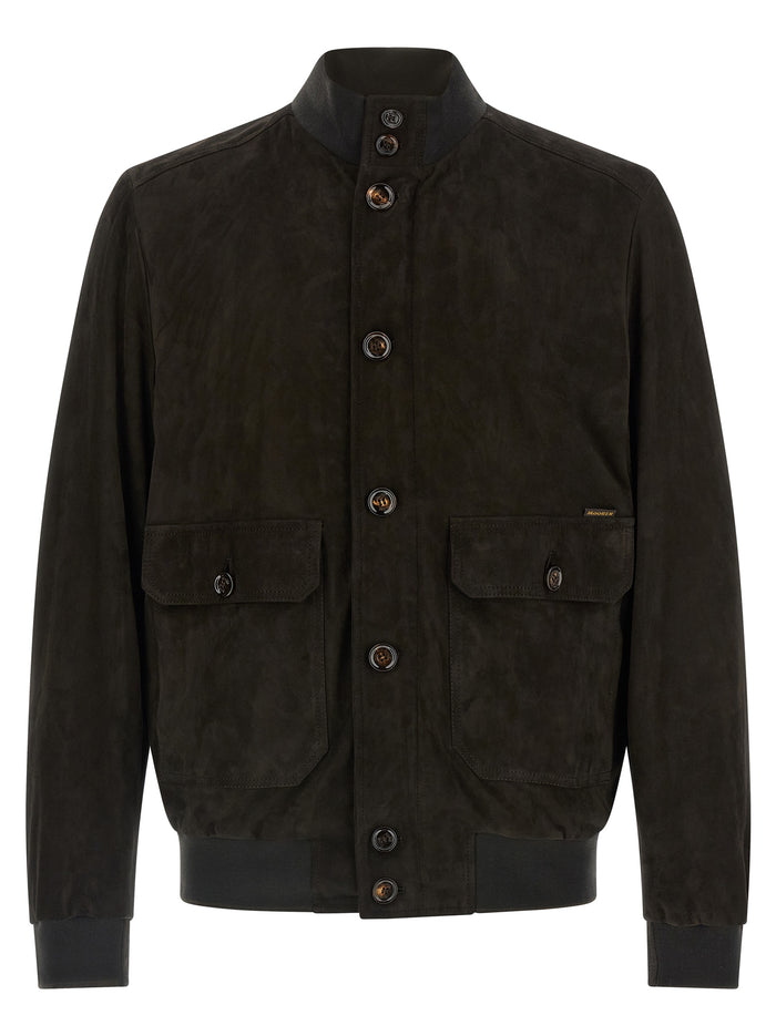 Carlos bomber jacket Brown Lamb Leather (ovis Aries) Down Jacket, Parka, Casual
