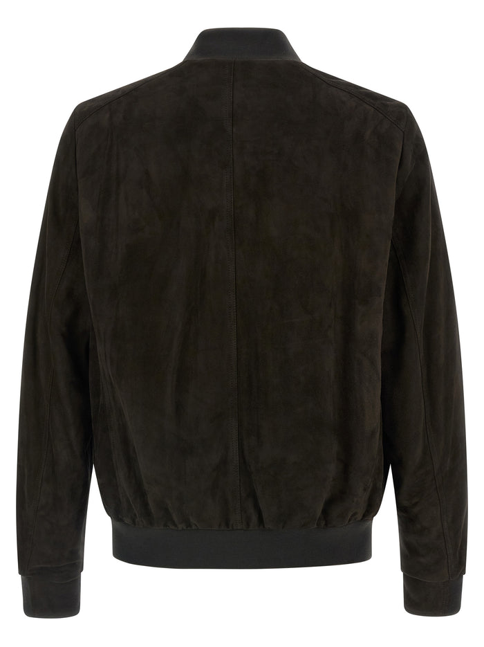 Carlos bomber jacket Brown Lamb Leather (ovis Aries) Down Jacket, Parka, Casual