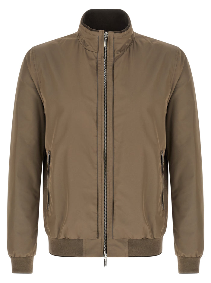 Manetti-Wk bomber jacket Beige Polyester Down Jacket, Parka, Casual