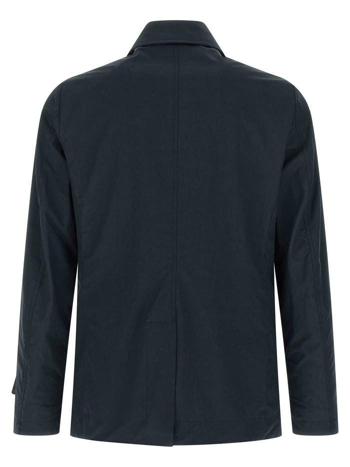 Scap-Arqua-Wfc trench coat Blue Cotton Coats