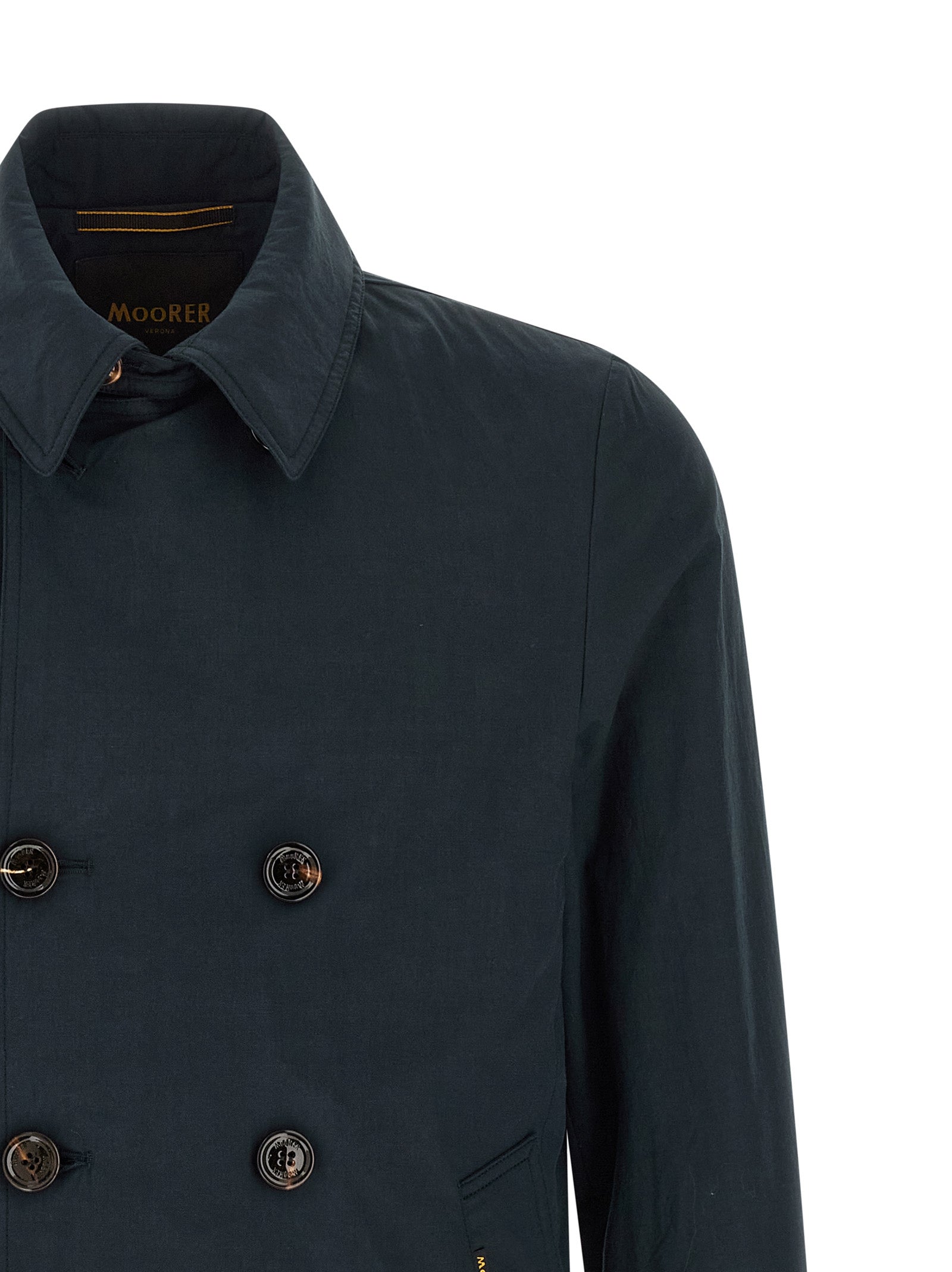 Scap-Arqua-Wfc trench coat Blue Cotton Coats