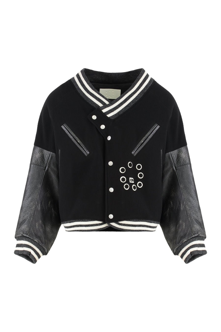 Black Cotton Bomber Jacket