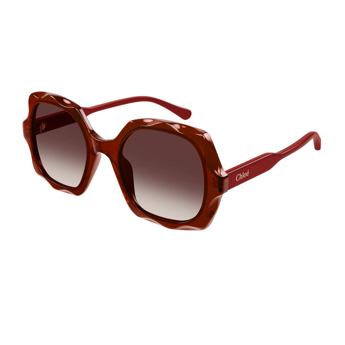 Chloé CH0226S Linea 006 Red Brown Rosso Acetate Occhiali Da Sole
