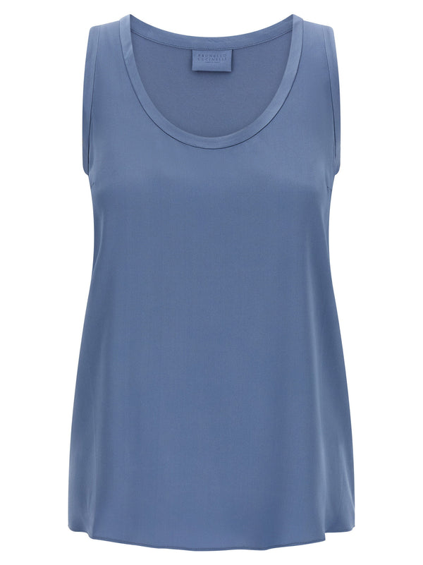 Brunello Cucinelli Satin Top