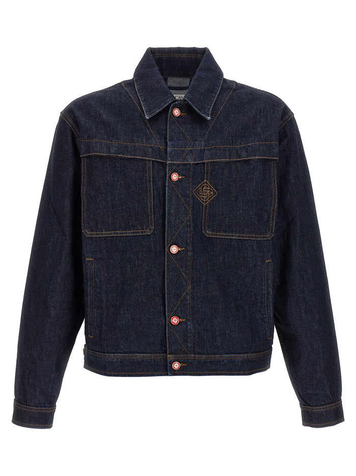 Denim jacket Blue Cotton Down Jacket, Parka, Casual