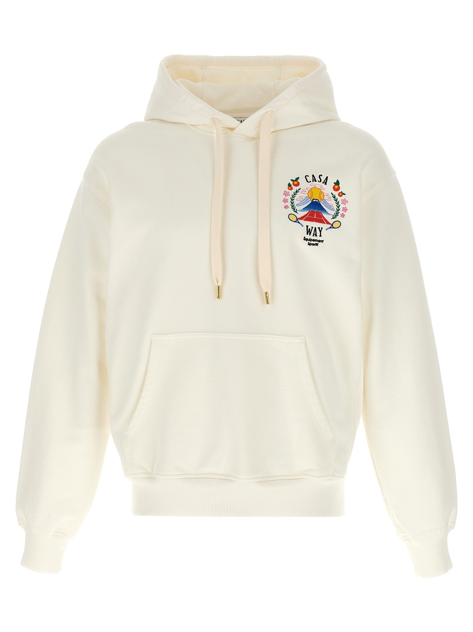 Casa Way Mountain hoodie White Cotton Sweatshirt